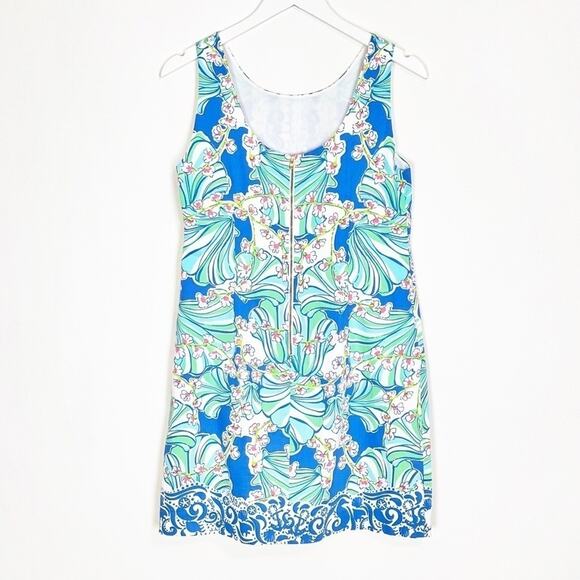 Lilly Pulitzer Cathy Shift in Bay Blue Coasting Engineered Shell - Picture 7 of 12